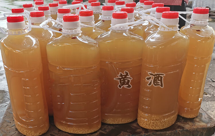 4斤/瓶 14度酸甜可口纯粮红小米黄酒 河南南阳邓州特产 透明