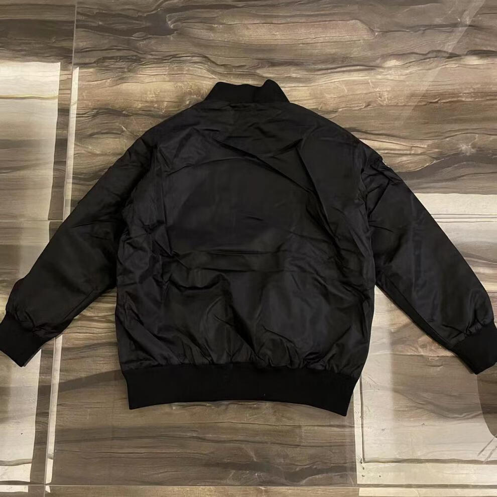 mlb专柜 洋基队ny 刺绣徽章男女保暖飞行夹克棉服外套 黑色 现货秒发