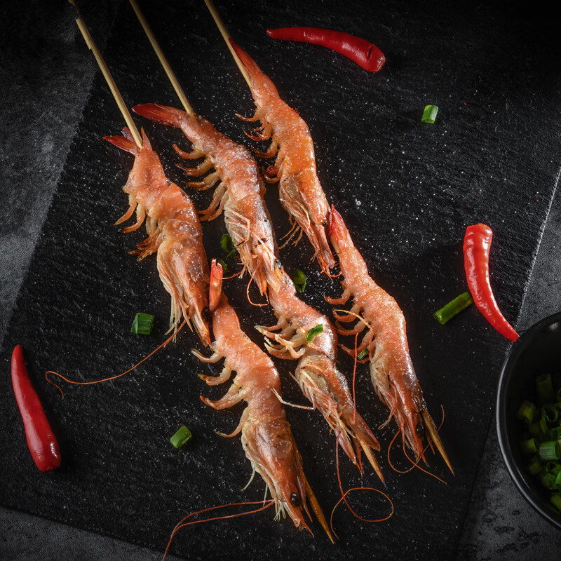 虾串手把串串虾烧烤虾串小虾串新鲜半成品冷冻虾串40串烧烤食材虾串