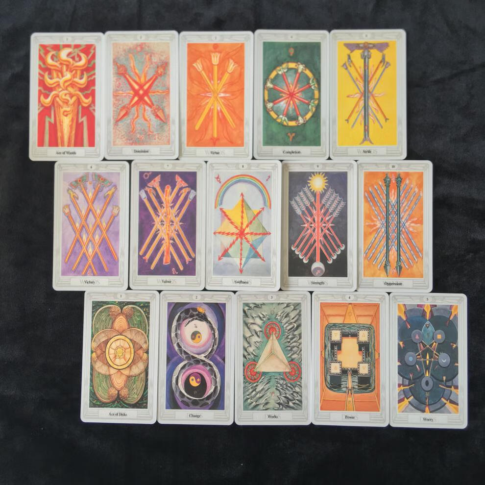 dcw aleister crowley thoth tarot 透特塔罗牌英文定制卡牌 透特塔罗