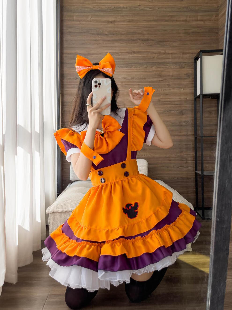 万圣节洛丽塔cos服袍南瓜女仆cosplay洛丽塔公主裙女成人衣服饰性感