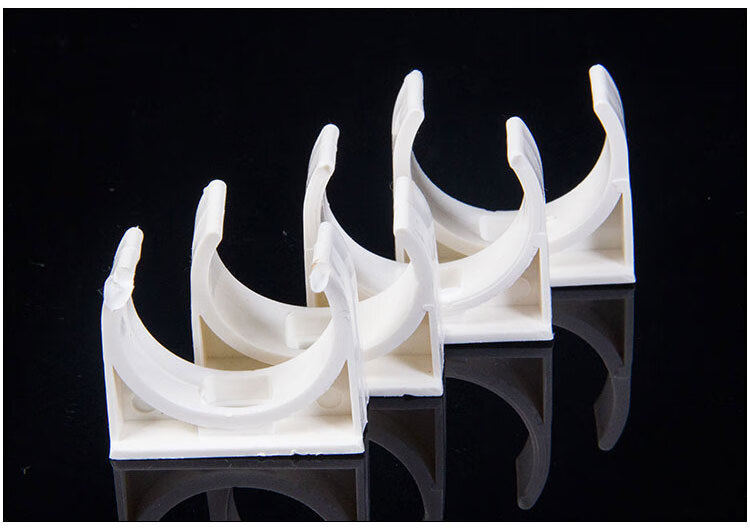 pvc管夹upvc给水管管卡u型卡迫码马鞍型卡箍2025324050白色20mm白色