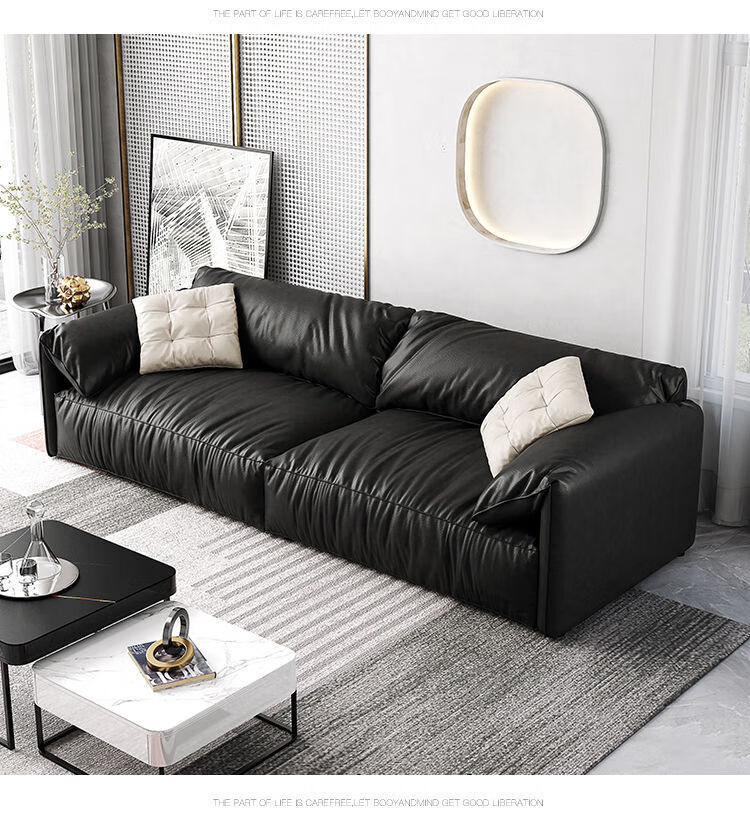 新款意式大象耳朵北欧轻奢现代极简客厅沙发网红布艺沙发科技布科技绒