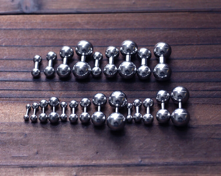 岚珊4mm短杆钛钢系带钉钉耳骨钉男性阴环体环多用环pa刺环刺穿 粗1.