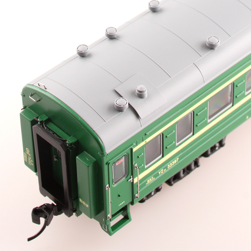 百万城ho中国系列仿真22型硬座客车厢绿皮车火车模型不带灯 沈局长段