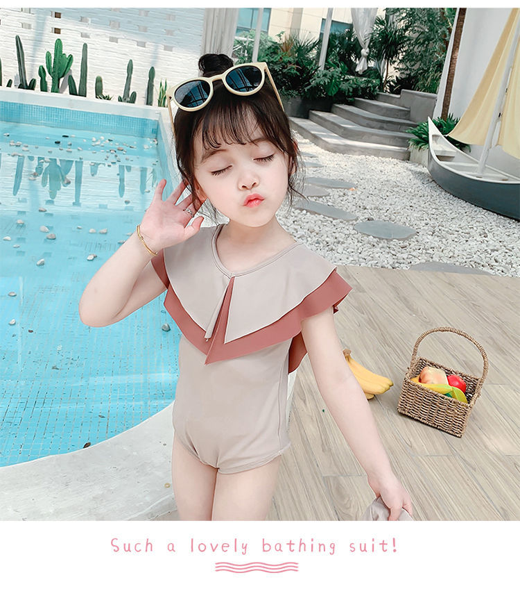 儿童泳衣女学生游泳衣女童泳衣连体宝宝游泳衣小童泳装小女孩泳衣女童