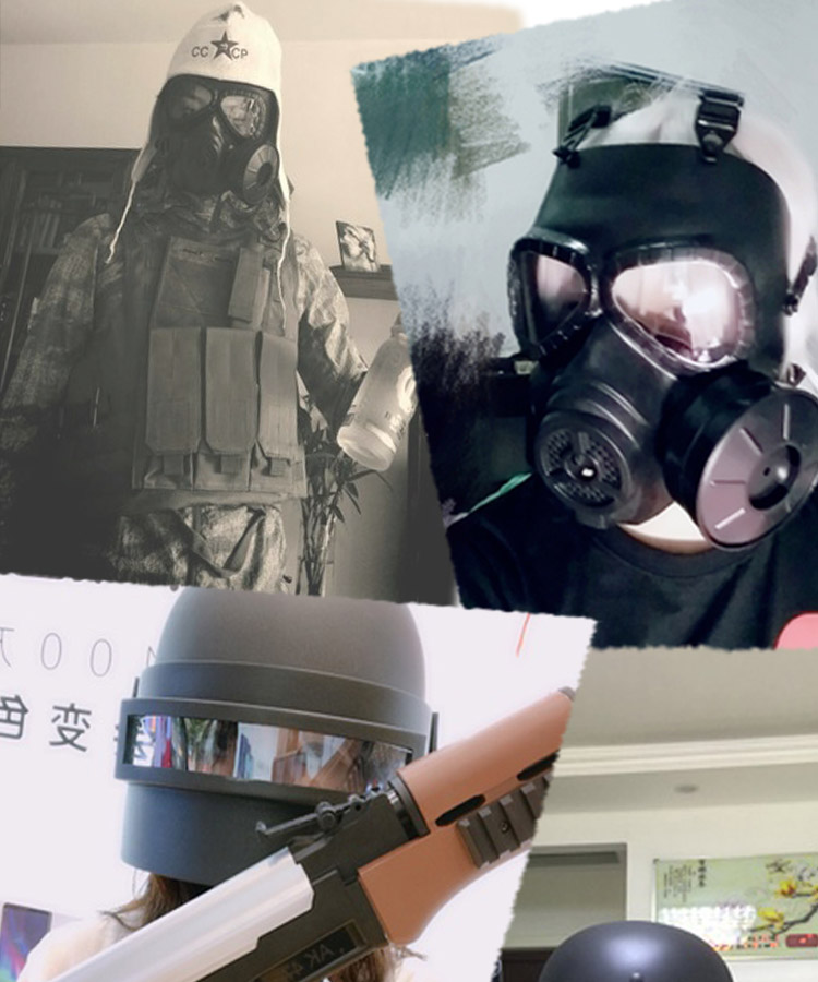 m04面具 头盔面罩防毒全脸防护面具创意微电影拍摄道具 防毒面具泥色