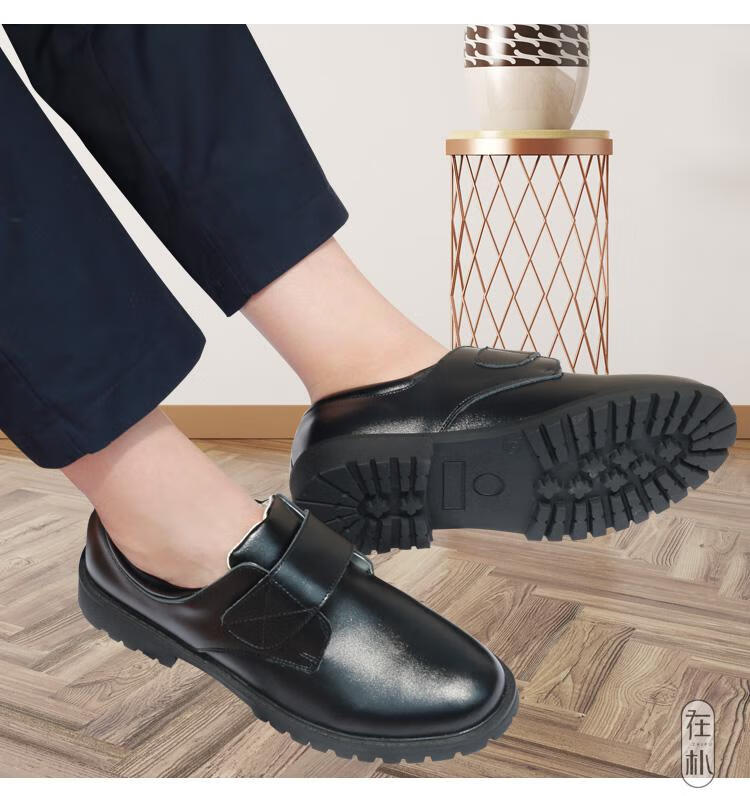 中学生皮鞋男青少年初中生高中生黑色演出皮鞋男生大童礼升旗手皮鞋