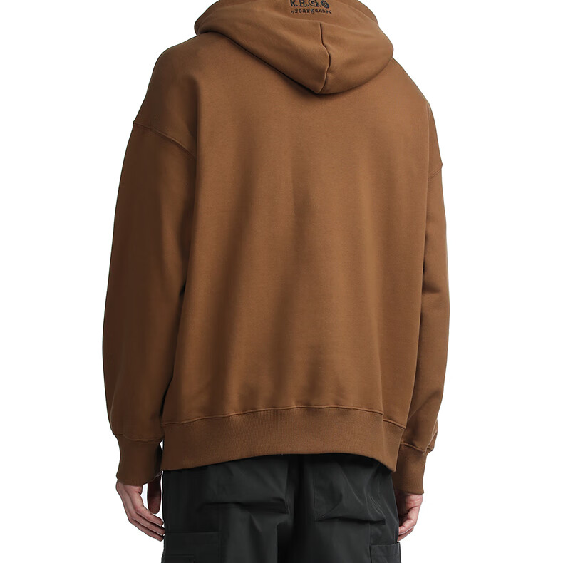 s 男装连帽卫衣2021冬季新品美式复古logo图案00443xh bwx/棕色 l