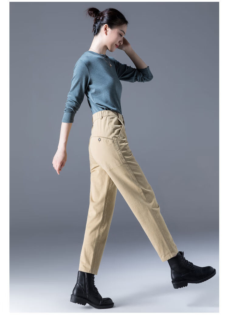 女装新款休闲哈伦裤女春秋宽松九分萝卜裤2021春夏新款高腰显瘦老爹裤