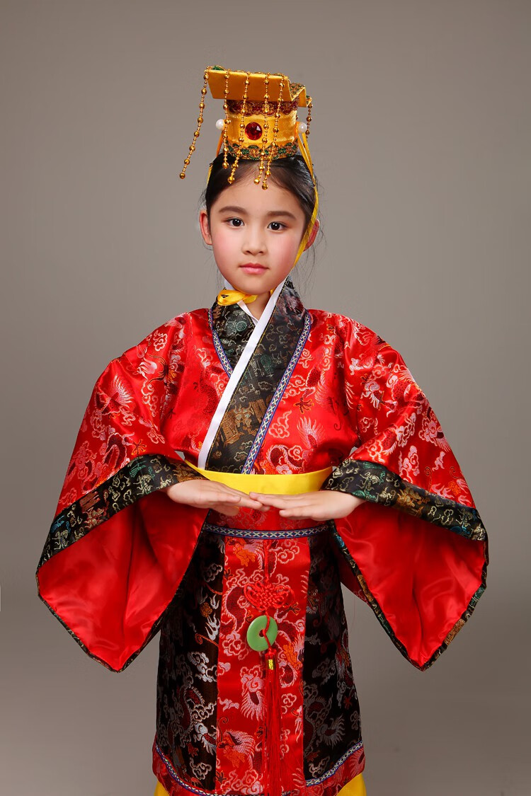 皇上衣服儿童古装皇帝服表演服皇帝龙袍服装演出服男童汉服唐朝皇帝