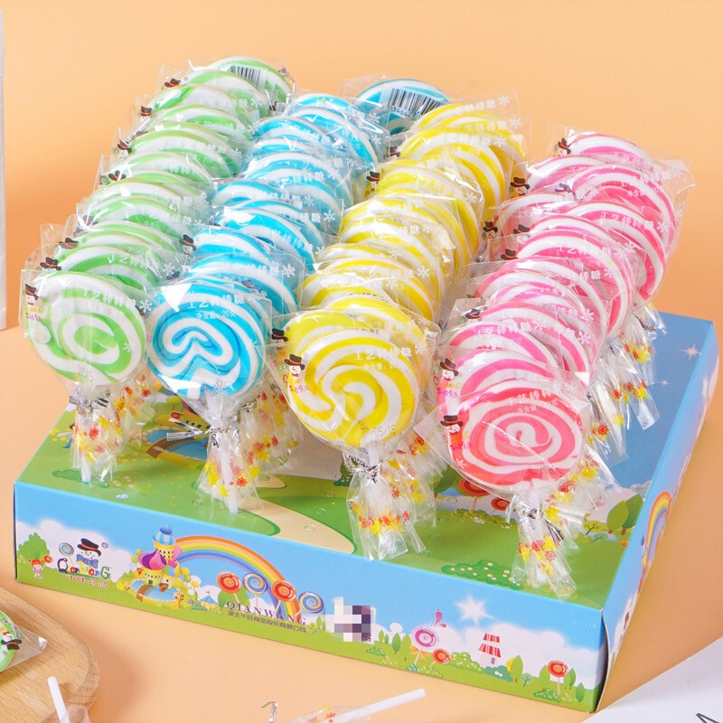 网红七彩波板糖超大功夫棒棒糖20g日式高颜值创意儿童节日礼物糖000g