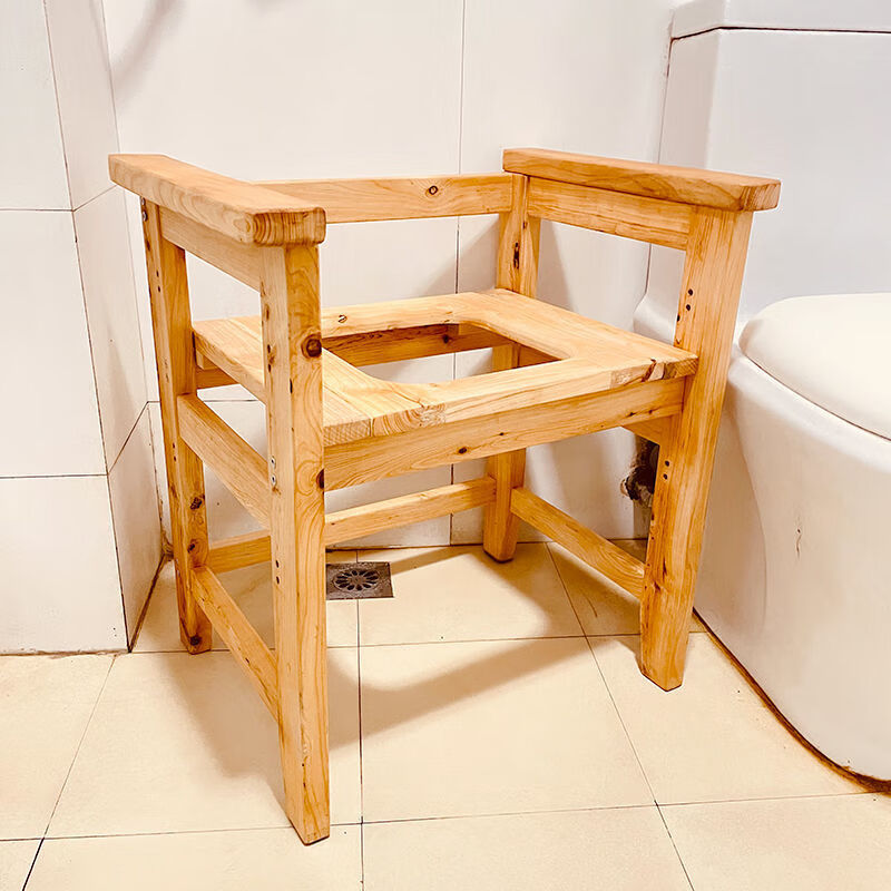琰栎实木孕妇坐便椅坐便凳移动马桶老人座便器坐厕器加固座便椅子家用