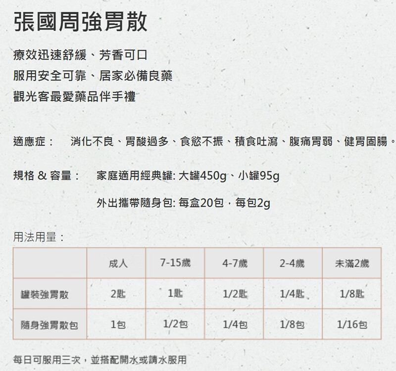 金十字肠胃药 健胃固肠调理肠胃 台湾原装胃药 金十字胃肠散1罐 95g