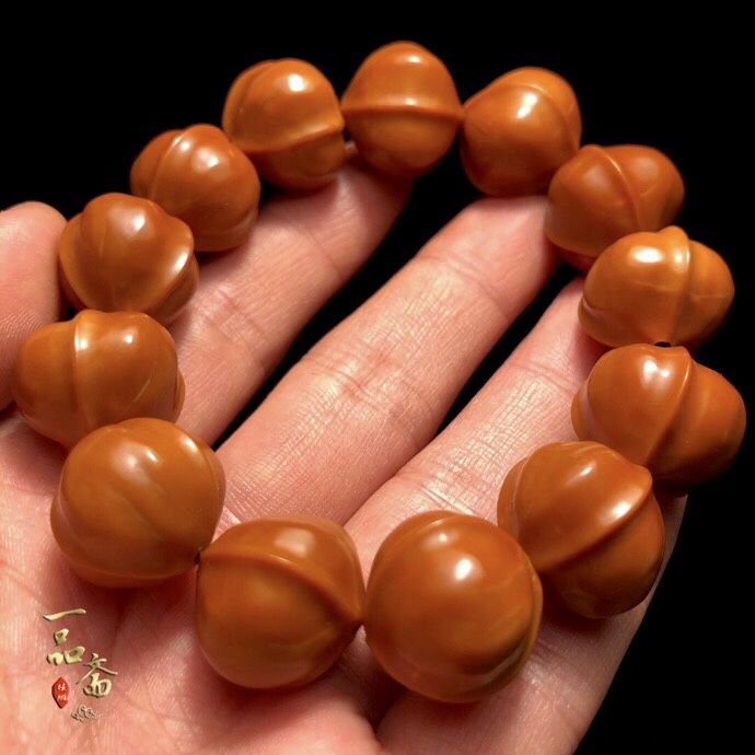 定制梅林铁核鲨鱼背橄榄核手串大籽素核文玩原籽光珠素串原核圆珠素珠