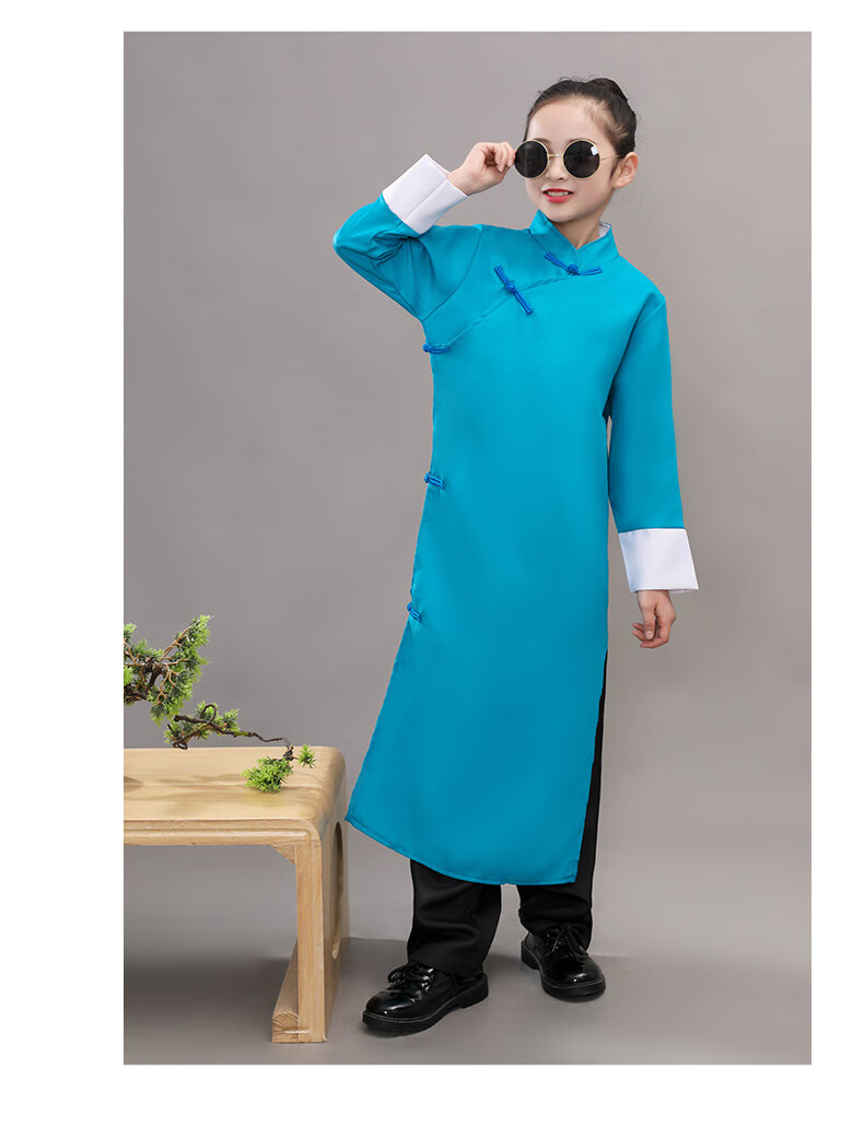 相声大褂演出服表演服六一说书人同款儿童演出服长衫相声服表演服装