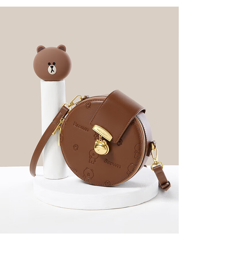 布朗熊包包高级感稻草人linefriends布朗熊包包女2022新款小众单肩斜