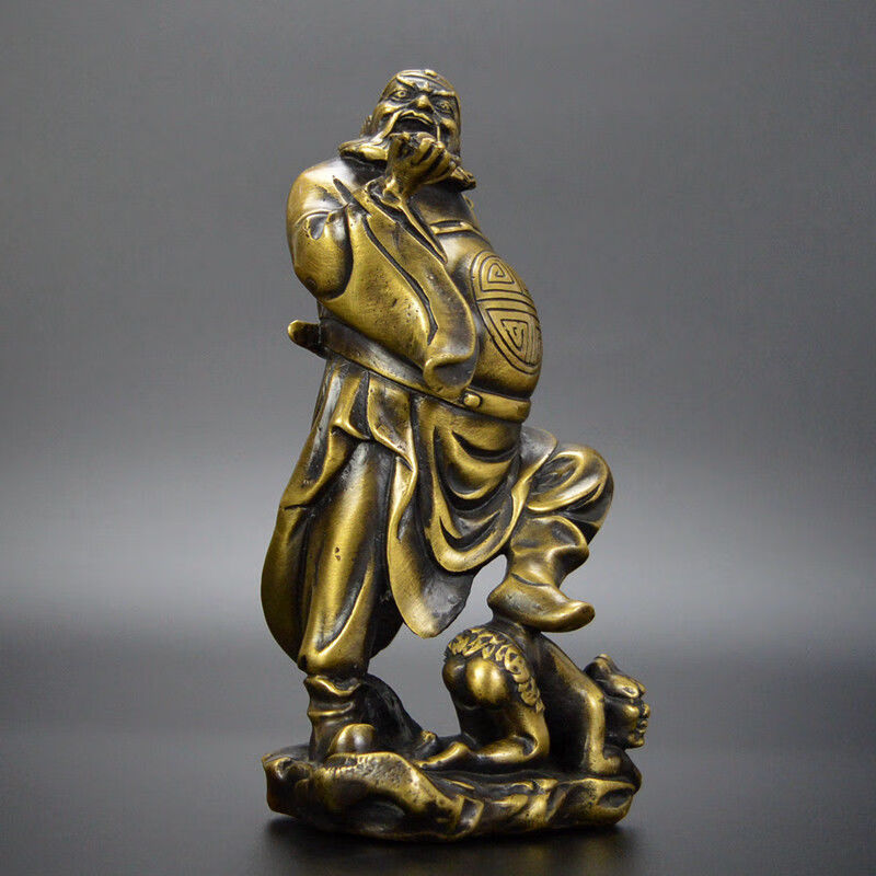 铜钟馗摆件天师钟馗捉鬼神像家居客厅书房办公室摆设金属工艺品 钟馗