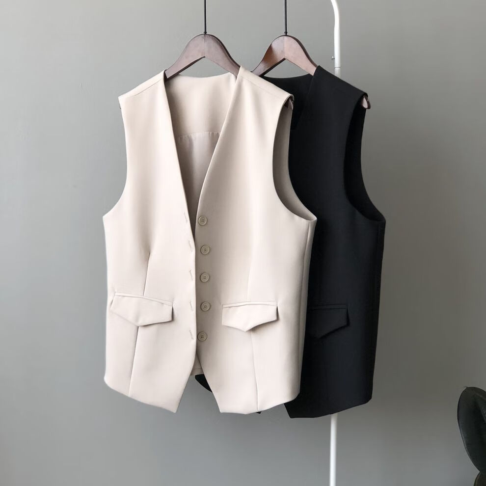 小马甲女马甲女春秋夏季韩版潮英伦风大码薄款小马夹背心外搭坎肩外套