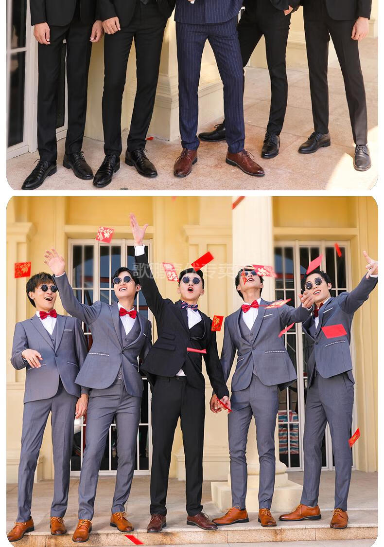 兄弟团服装衬衫冬季伴郎服租赁冬季兄弟团装衣服西装套装租借男礼服