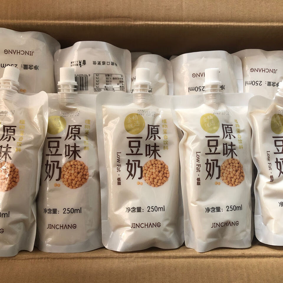 早餐即食豆奶植物蛋白饮料营养好喝原味麦香 原味豆奶10袋装【图片