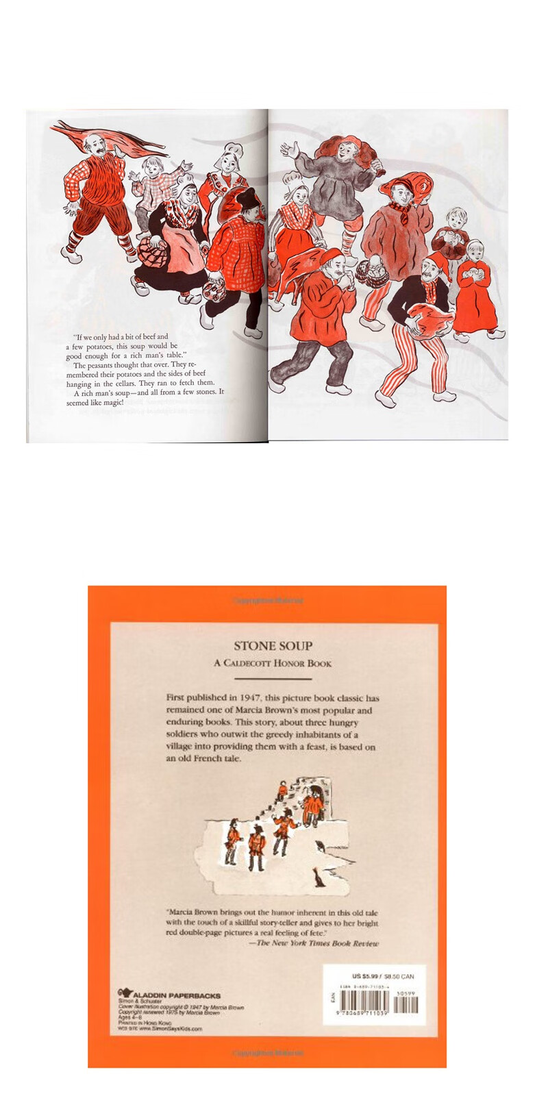 英文原版stone soup 石头汤(凯迪克银奖绘本)