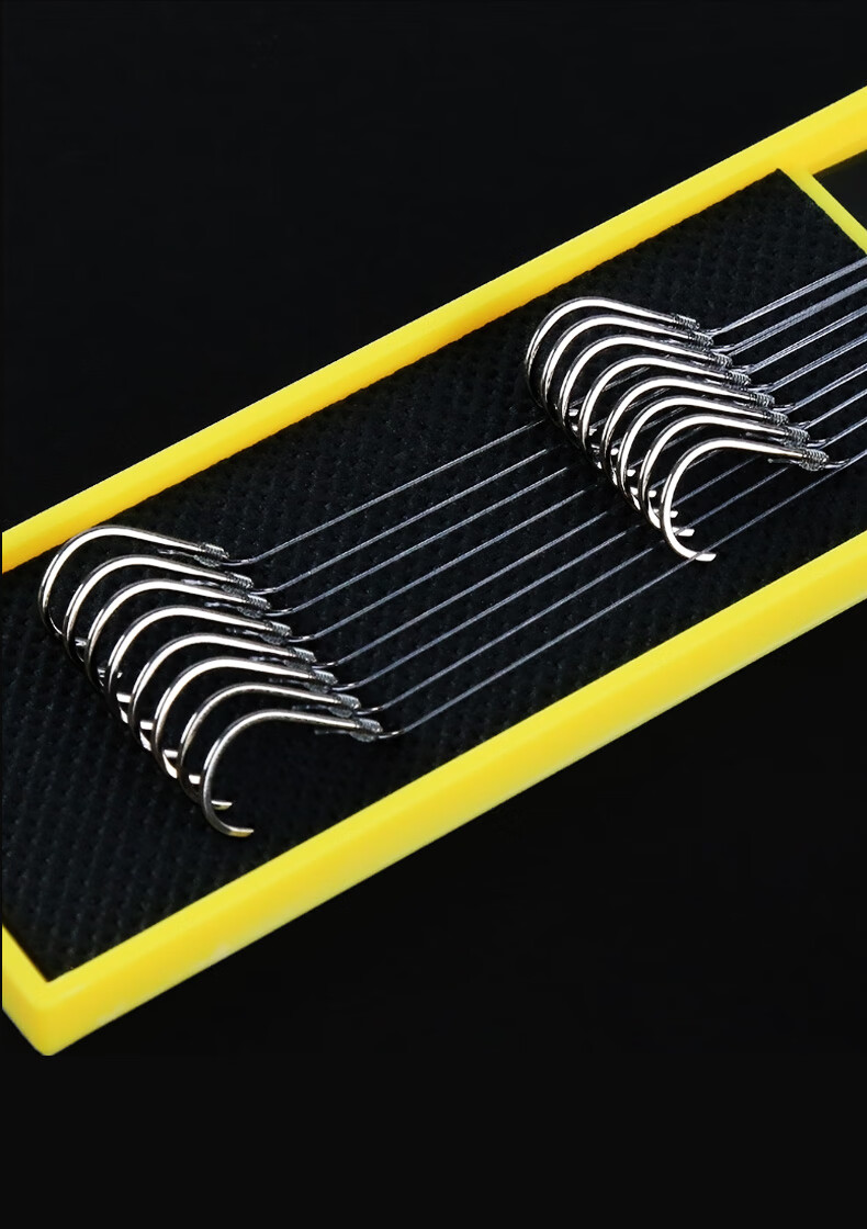 钓鱼王鲢鳙子线双钩成品套装绑好鱼钩伊势尼有倒刺新关东伊豆袖钩袖黑