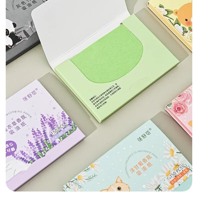吸油纸面部女脸部控油夏季清爽便携式香氛去油纸面 薰衣草【4盒600张】