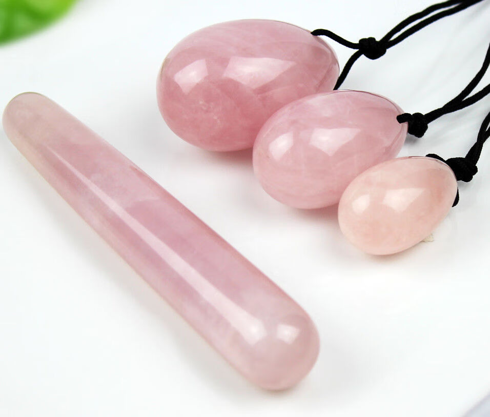 玉石蛋产后康复按摩玉蛋功凯格尔训练器哑铃球阴护蛋训练 粉晶按摩棒