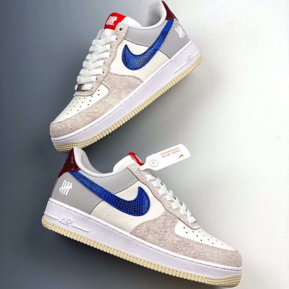 【正确版】公司级1/1 undefeated1 af1休闲鞋运动空军一号灰蓝红dm dm
