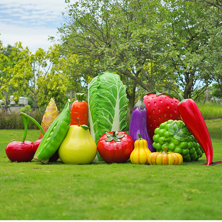 大型仿真水果蔬菜雕塑采摘园农场草莓造型农产品装饰南瓜摆件模型青