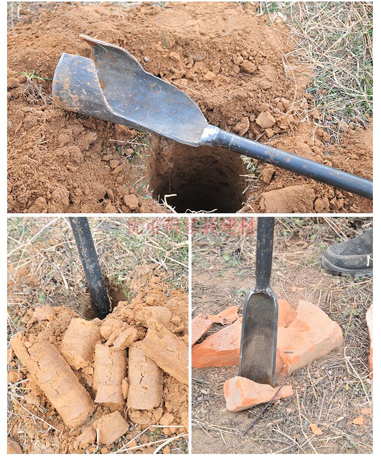 洛阳铲子头小取土器挖土坑打洞打井铁铲锹考古勘探电线杆工具锰钢定制