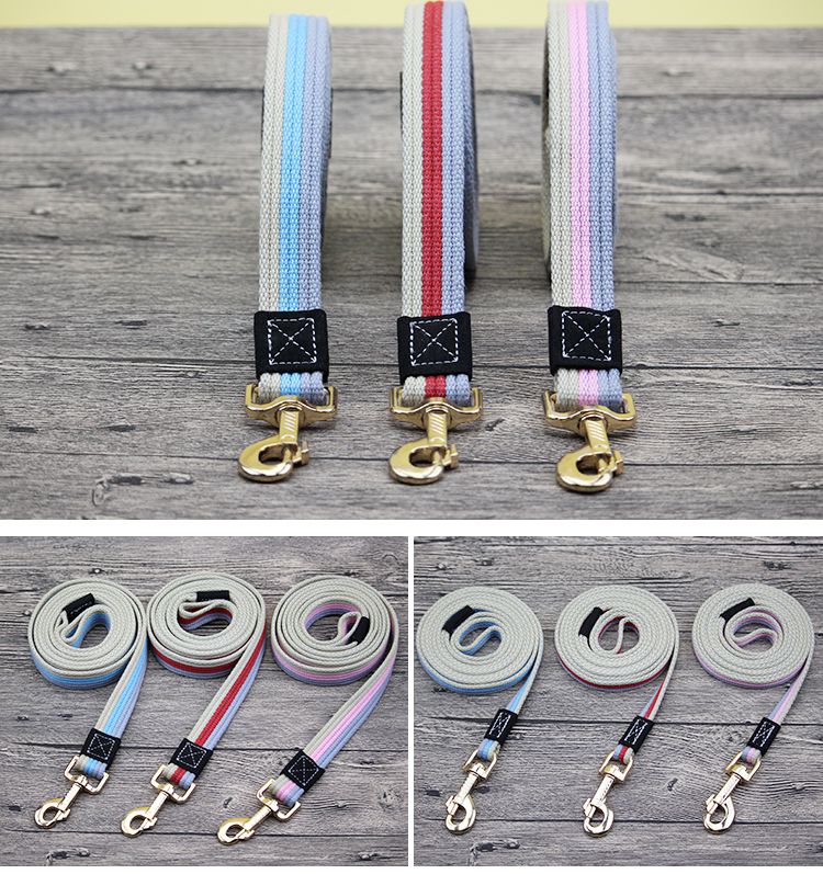 牵狗绳中型犬宠物帆布牵引绳训狗绳加长加固金毛拉布拉多通用中型犬