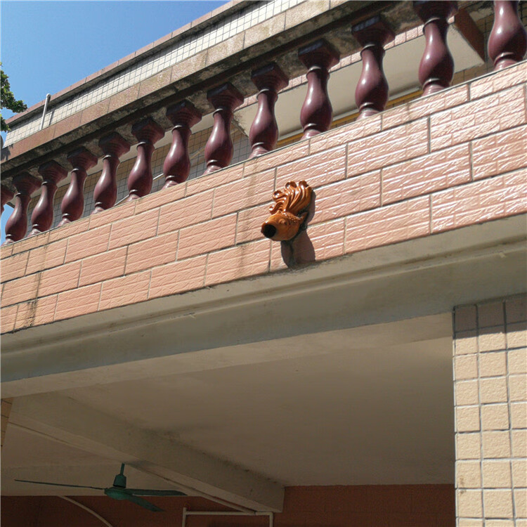 屋顶出水鱼嘴房顶陶瓷金鱼水管排水口装饰滴水龙头外墙锦鲤鱼金鱼