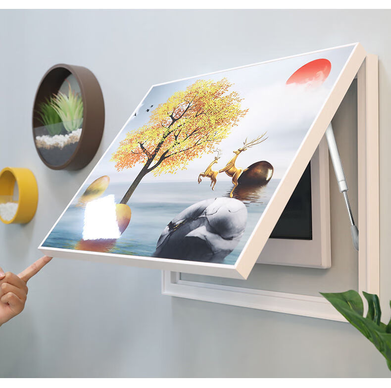 北欧强弱电箱装饰画配电箱遮挡壁画电表箱贴纸免打孔多媒体箱盖板总