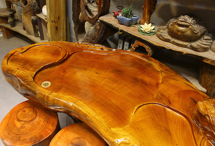 犀艺根雕茶台木茶桌树根茶海实木茶几整体木头茶台桌木雕ho6950【图片