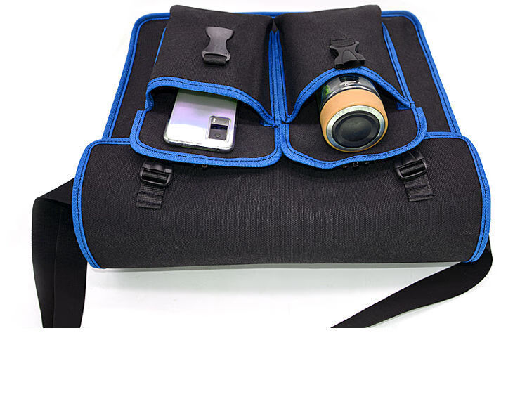 芙逸儿 工具包工具包加厚帆布建筑工人大容量多功能兜子黑色木工瓦工