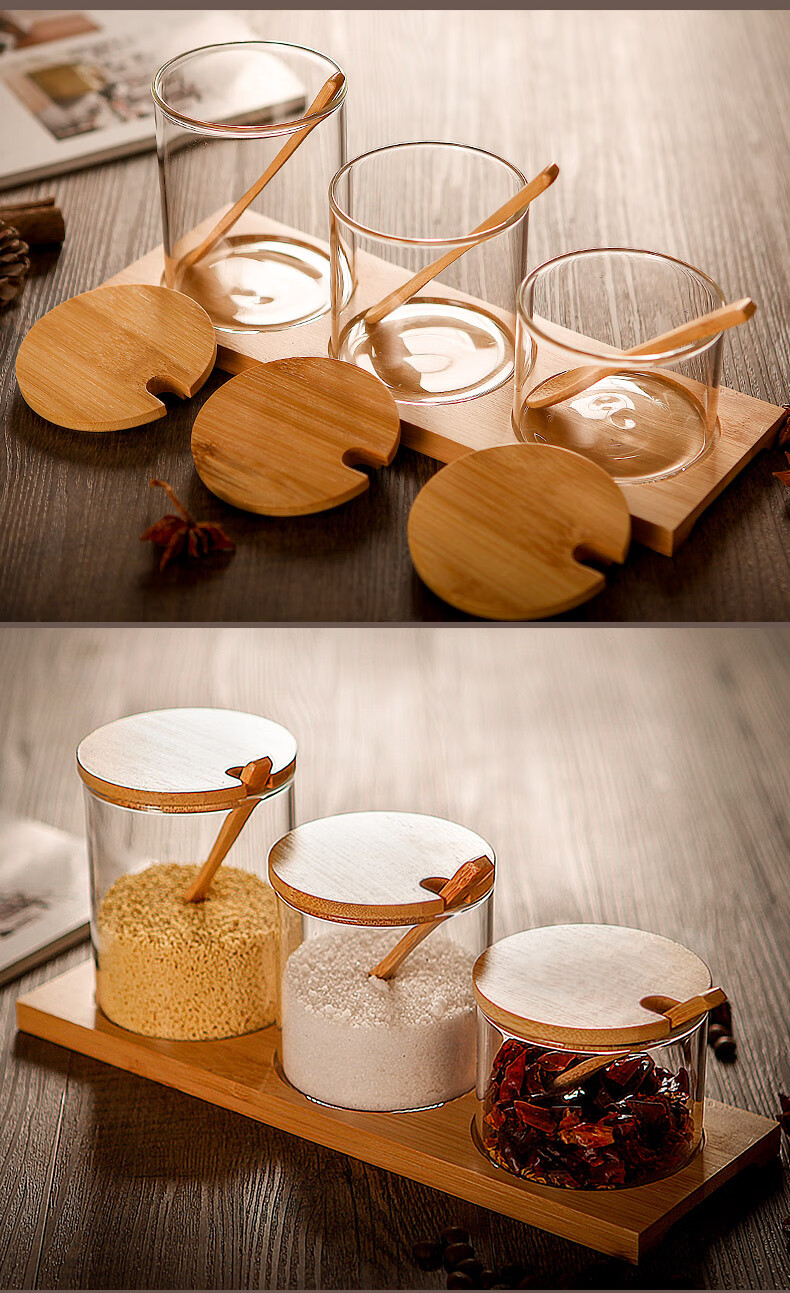 厨房调味装饰品调味罐玻璃调料罐透明调味品罐盐罐子佐料辣椒罐创意