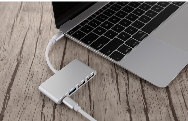 床畔 适用于苹果笔记本电脑usb转接头macbook12寸转换器type-c扩展坞