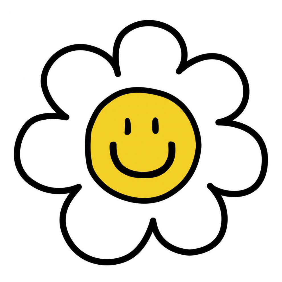 京选推荐家居装饰挂画smile网红黄色笑脸太阳花符号现代客厅无框画1款