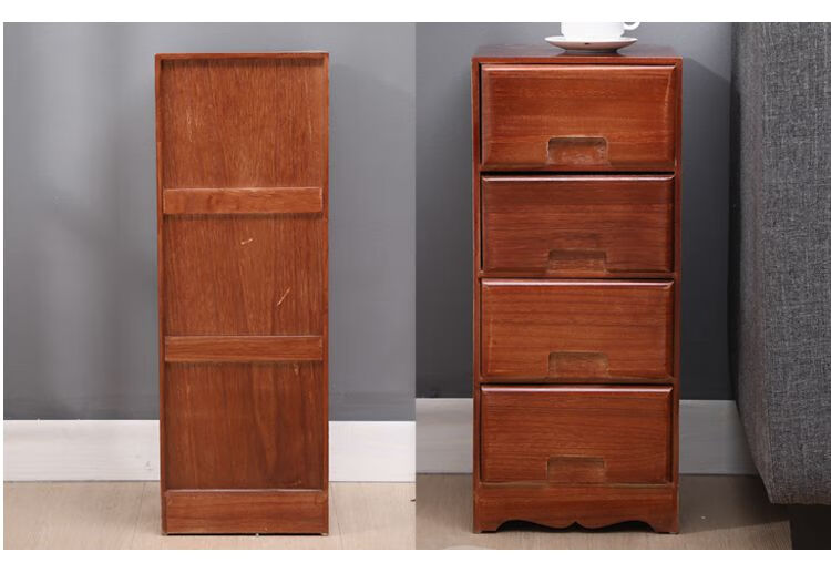 威赛星简约实木迷你五斗柜夹缝窄柜子床头柜抽屉式收纳柜储物柜边柜角