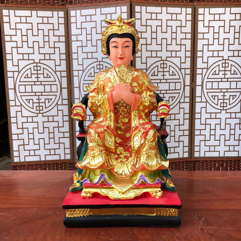 泰山娘娘奶奶泰山圣母16寸碧霞元君三宵娘娘神像眼光树脂摆件定制16寸