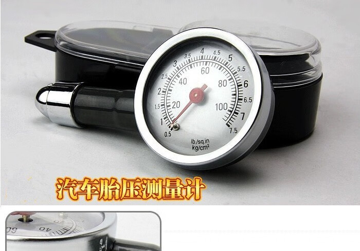 汽车专用轮胎气压计打胎压仪表轮胎压力表测压表充气机汽车用品红色