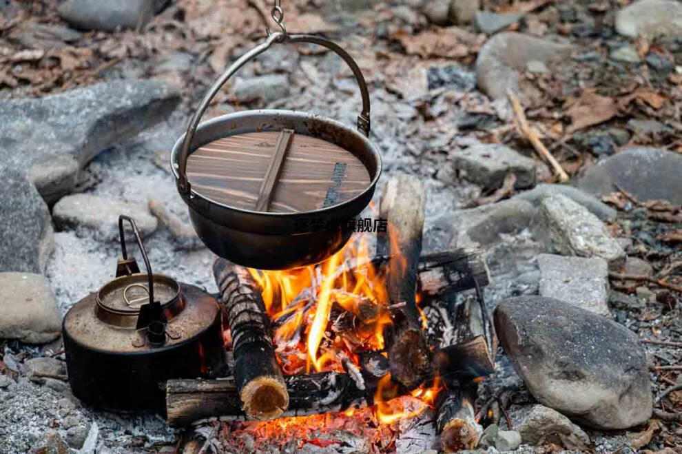 吊锅户外野炊露营日本产新款uniflame户外露营不锈钢吊锅篝火汤锅火锅