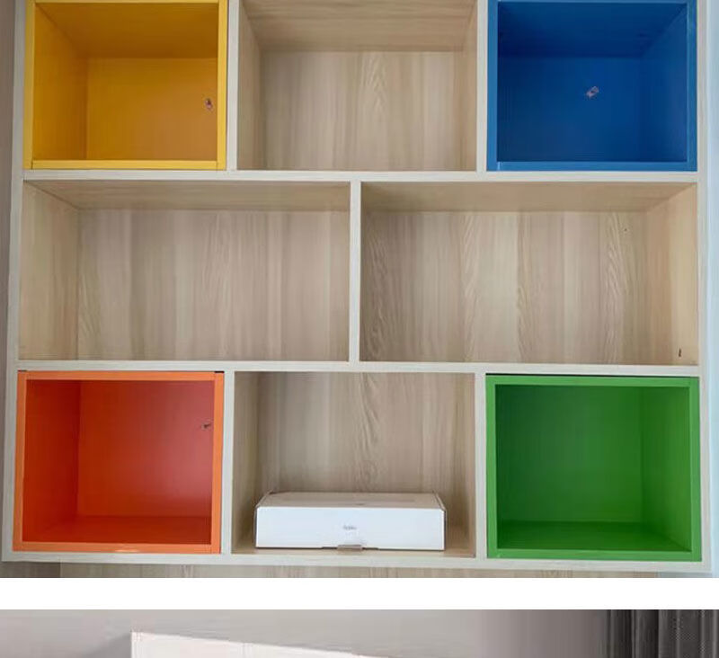 宜家(ikea)家具衣柜书架套色格子套格定制木板彩色口子柜儿童书架