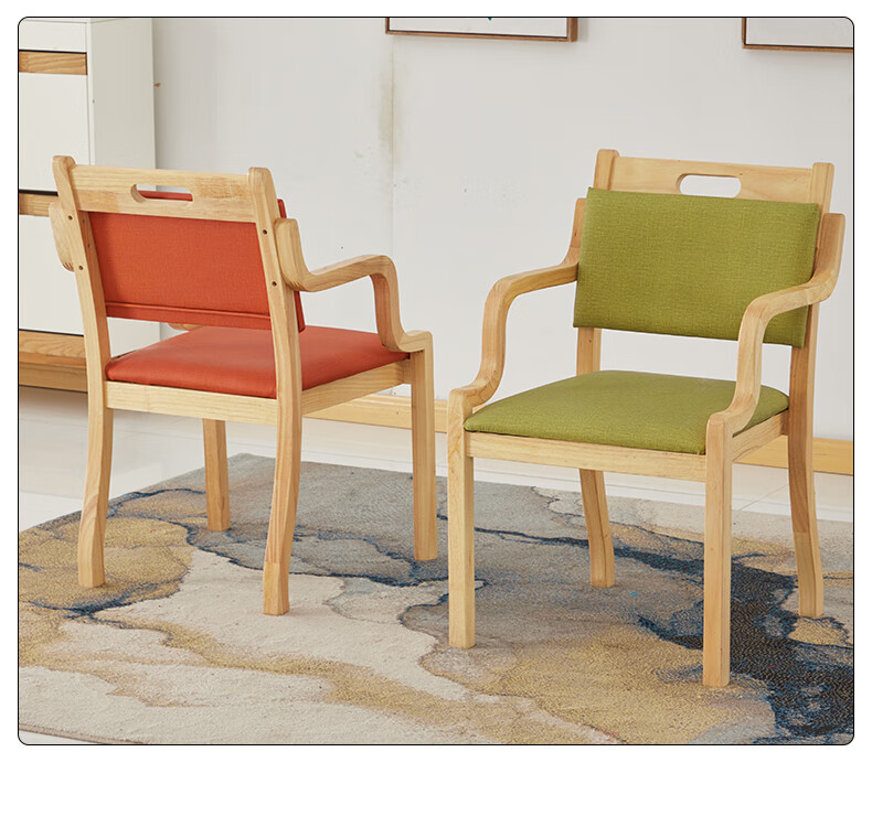 【实用精选】 定制适老化实木餐桌椅养老院老年公寓家具老年椅康养