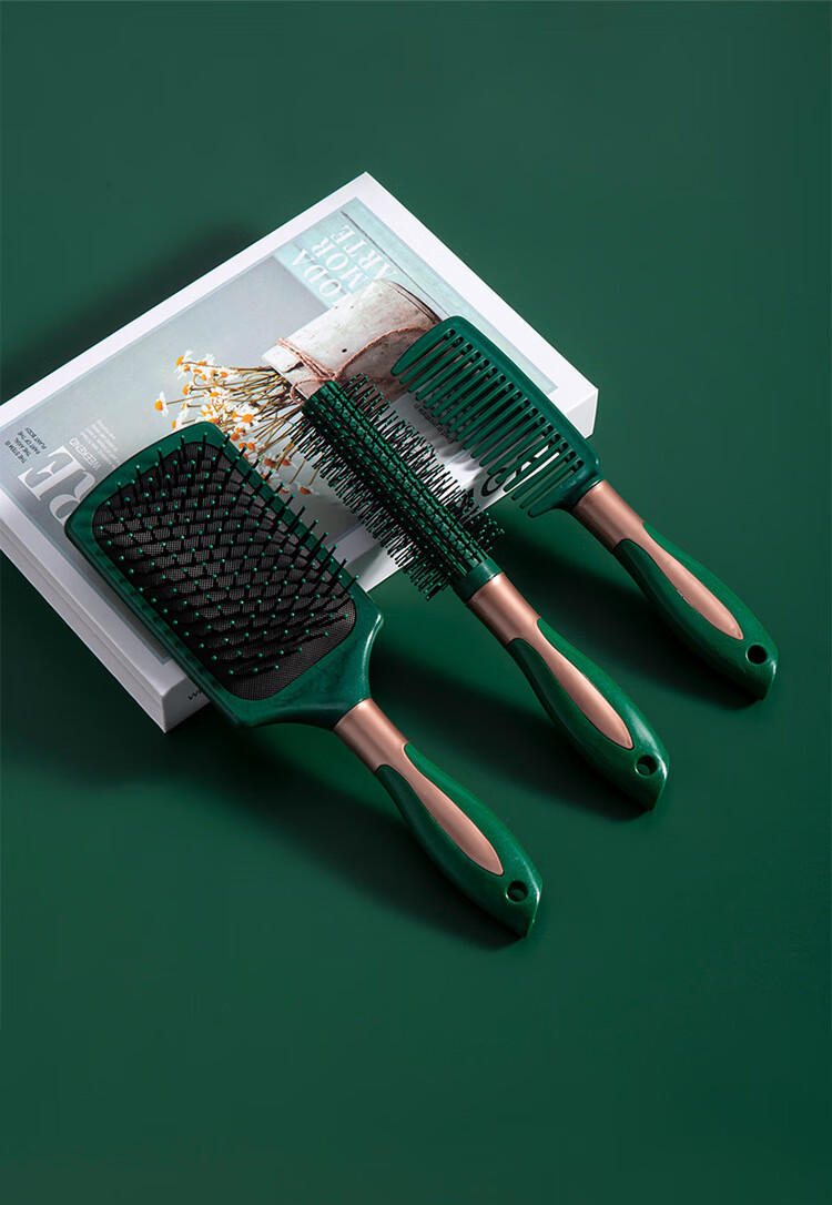 排骨梳梳子女士长发家用气囊梳气垫套装顺发卷发梳排骨qinang 卷发梳