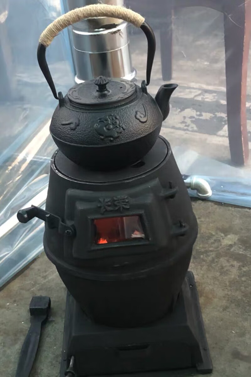 农村小型柴火取暖炉 长荣铸铁取暖炉柴煤木炭烧烤通炕火炉壁炉柴火炉