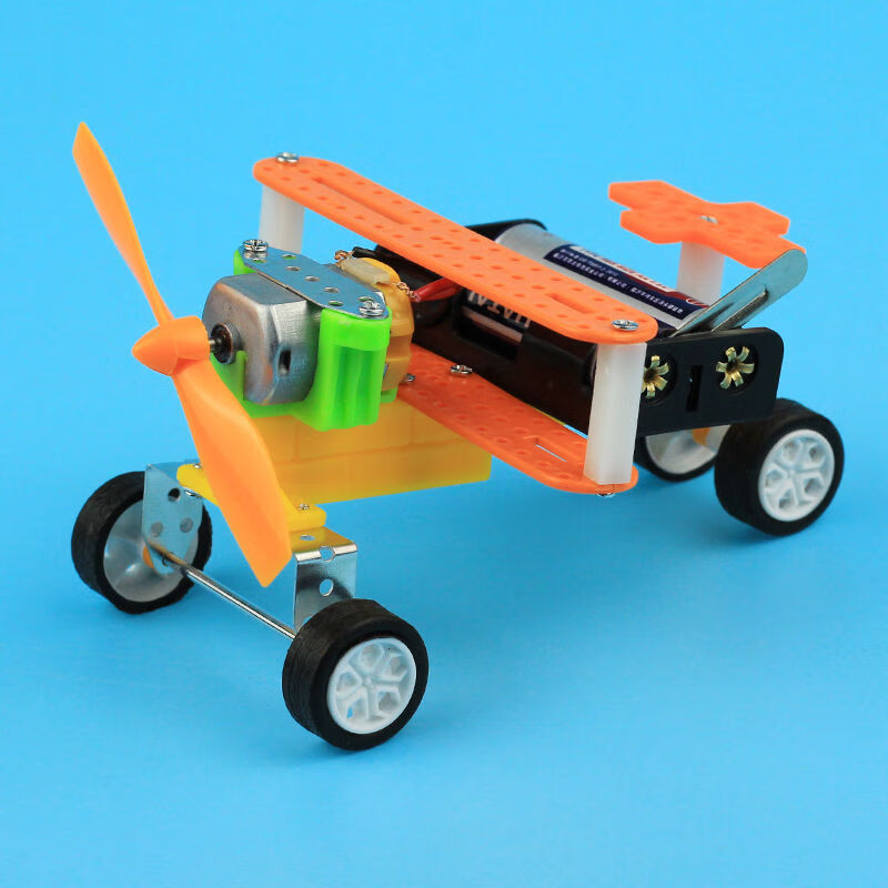 科技小制作爬行机器人模型材料手工电动马达玩具小爬虫小发明 风力