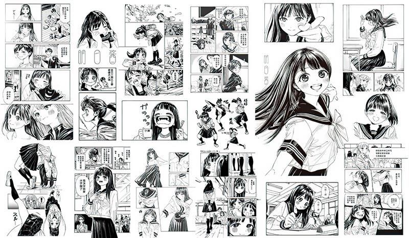 服墙纸日系黑白动漫画墙打印a4贴纸拍照明日酱水手服咒术回战宿舍海报